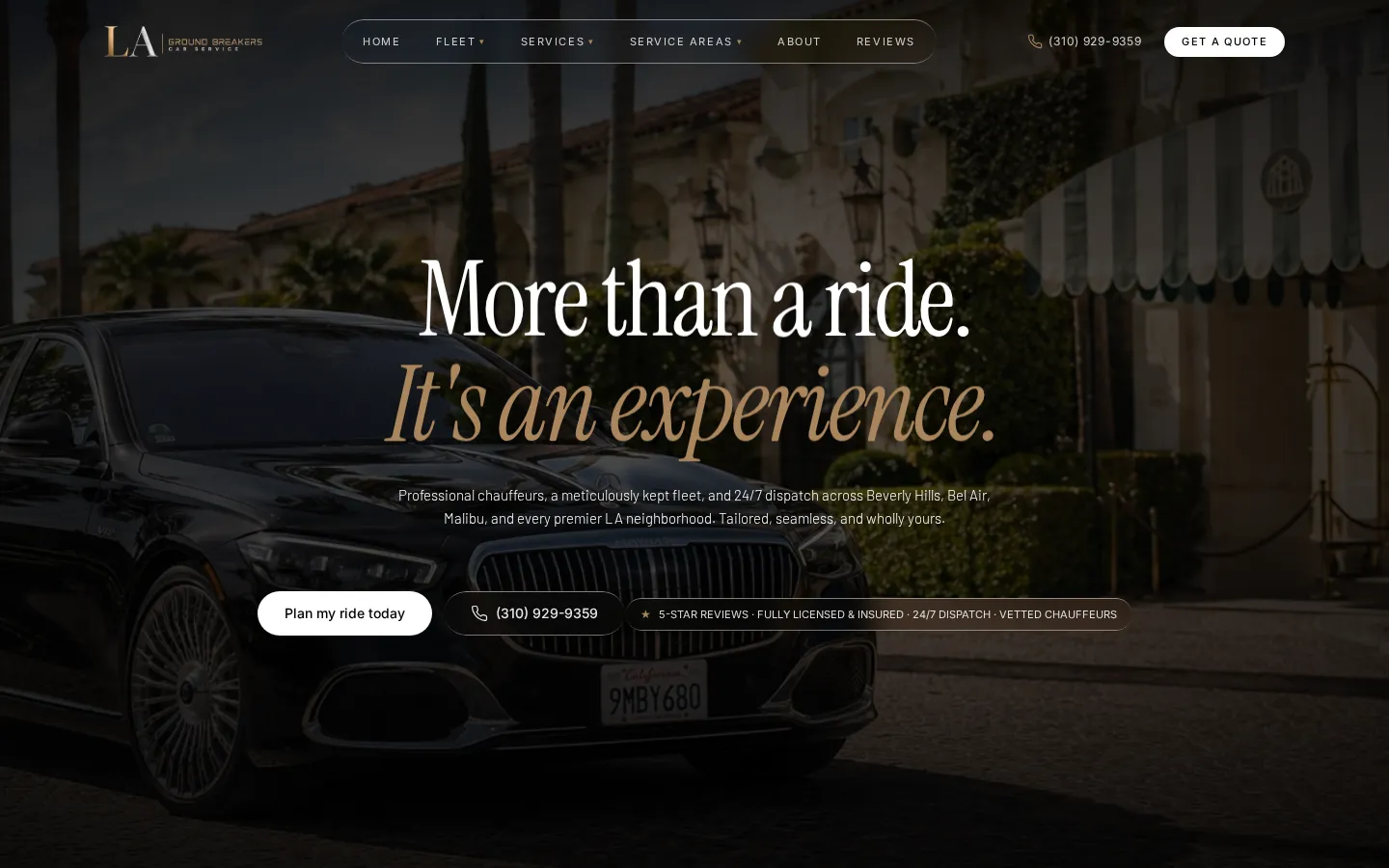 LA Groundbreakers website built by All True Systems